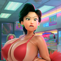 This is a pixiv picture whose title is Ming Lee has a sexy read tail.