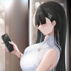 This is a pixiv picture whose title is 待ち合わせする調月リオ.