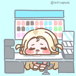 This is a pixiv picture whose title is 틱택토는 못참지.
