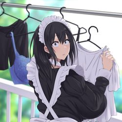 This is a pixiv picture whose title is ランドリーメイド.