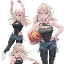 This is a pixiv picture whose title is バスケ女子oc.