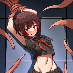 This is a pixiv picture whose title is (Com) Schoolgirl Megumin.