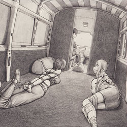This is a pixiv picture whose title is In van and truck 1-4 end.