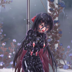 This is a pixiv picture whose title is 霜月さんの全身拘束.