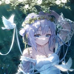 This is a pixiv picture whose title is clover🍀☘️.