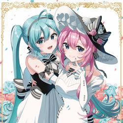 This is a pixiv picture whose title is 初音ミクシンフォニー2024 パンフレット掲載イラスト.
