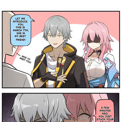 This is a pixiv picture whose title is HSR meme by Bonz0616.