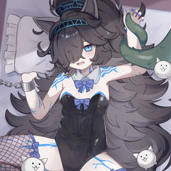 This is a pixiv picture whose title is 捕まった黒キャス.