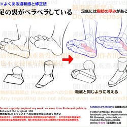 This is a pixiv picture whose title is 個人メモ：足の裏の立体・パーツ.