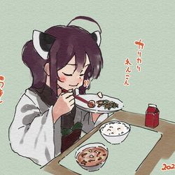 This is a pixiv picture whose title is 今週の給食きりたん.