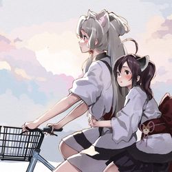 This is a pixiv picture whose title is 自転車.