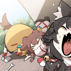 This is a pixiv picture whose title is 한 입.