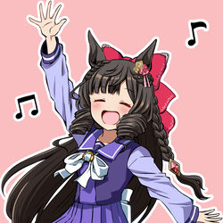 This is a pixiv picture whose title is 笑顔でライブパフォーマンス練習を見られたルビー.