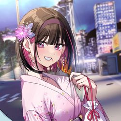 This is a pixiv picture whose title is 迟到的烟火大会② 白雪恋.