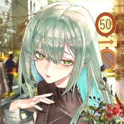 This is a pixiv picture whose title is 睦头.