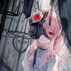 This is a pixiv picture whose title is 化けの花.
