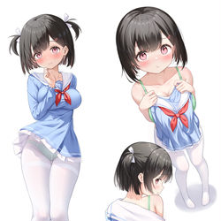 This is a pixiv picture whose title is OC 水手服.