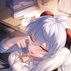 This is a pixiv picture whose title is 甘雨.
