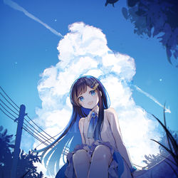 This is a pixiv picture whose title is 双葉湊音ちゃんのファンアート.