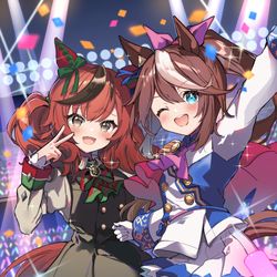 This is a pixiv picture whose title is ネイチャとテイオー.
