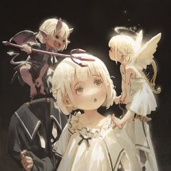 This is a pixiv picture whose title is 迷う.