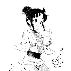 This is a pixiv picture whose title is モクレン白黒.