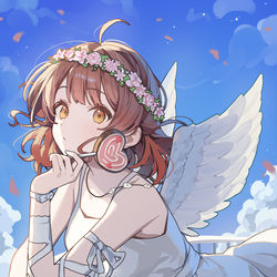 This is a pixiv picture whose title is 57日目 天使佑芽ちゃん.