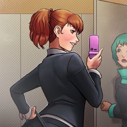 This is a pixiv picture whose title is Kotone mirror selfie.