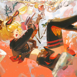 This is a pixiv picture whose title is 调酒师.