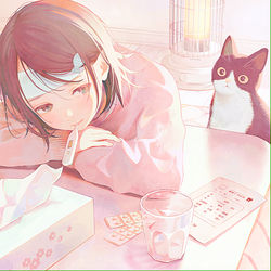 This is a pixiv picture whose title is かぜっぴき.