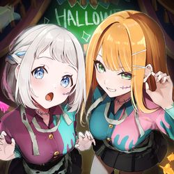 This is a pixiv picture whose title is リーリヤと清夏.