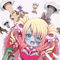 This is a pixiv picture whose title is 『全方位から愛されて困ってるロリゾンビの姫さま』.