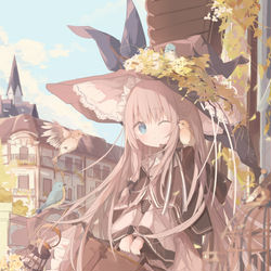 This is a pixiv picture whose title is 『落ちこぼれ生徒の魔法学校入学式』.