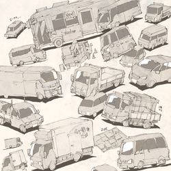 This is a pixiv picture whose title is 朝の道路.