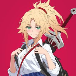 This is a pixiv picture whose title is 高校生モードレッド.