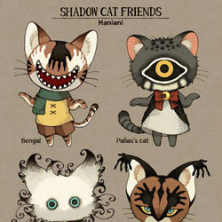 This is a pixiv picture whose title is Shadow cat friends.