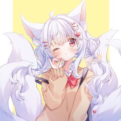 This is a pixiv picture whose title is こんこんっ.