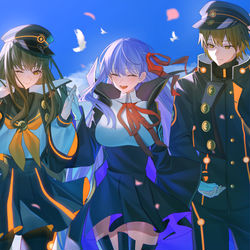 This is a pixiv picture whose title is 碧空回响.