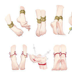 This is a pixiv picture whose title is 欺负两双小脚丫的差分.