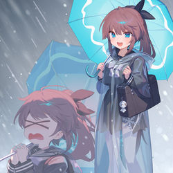 This is a pixiv picture whose title is 大雨.