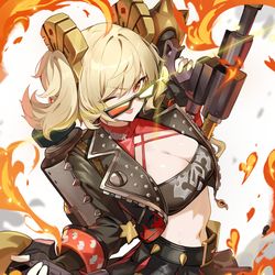 This is a pixiv picture whose title is 「火力、上げちゃおうか?」.