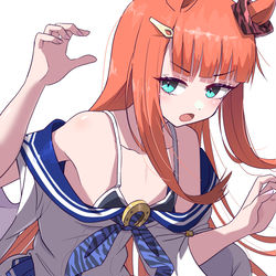 This is a pixiv picture whose title is ヒシアマゾン衣装(原案)のスズカ.