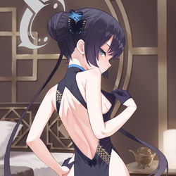 This is a pixiv picture whose title is 「先生、少し暑くはないかの？」.