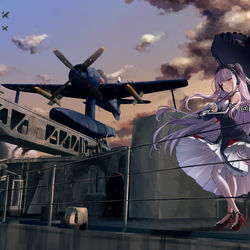 This is a pixiv picture whose title is 絶たれし翼で黄昏を舞う.