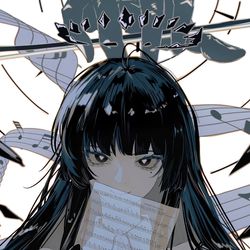 This is a pixiv picture whose title is 🎶🖤.