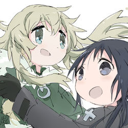 This is a pixiv picture whose title is 2人だけの終末旅行.