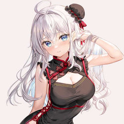 This is a pixiv picture whose title is チーパオ アーリャさん(黒ver.).