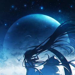 This is a pixiv picture whose title is 月の波.