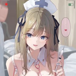 This is a pixiv picture whose title is こんにちは、専属看護師のうさぎちゃんです～.