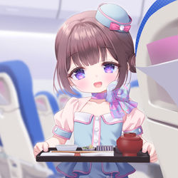 This is a pixiv picture whose title is ちっちゃなCAさん🛫.
